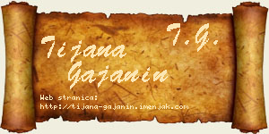 Tijana Gajanin vizit kartica
